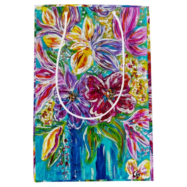 Mediana Bolsa de regalo para todas las ocasiones floral (Anverso)