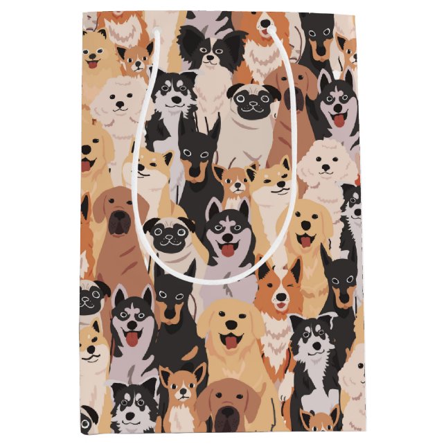 Mediana Bolsa de regalo para todos los perros (Anverso)