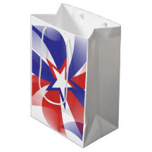 Bolsa de regalo Patriótica de color rojo blanco y