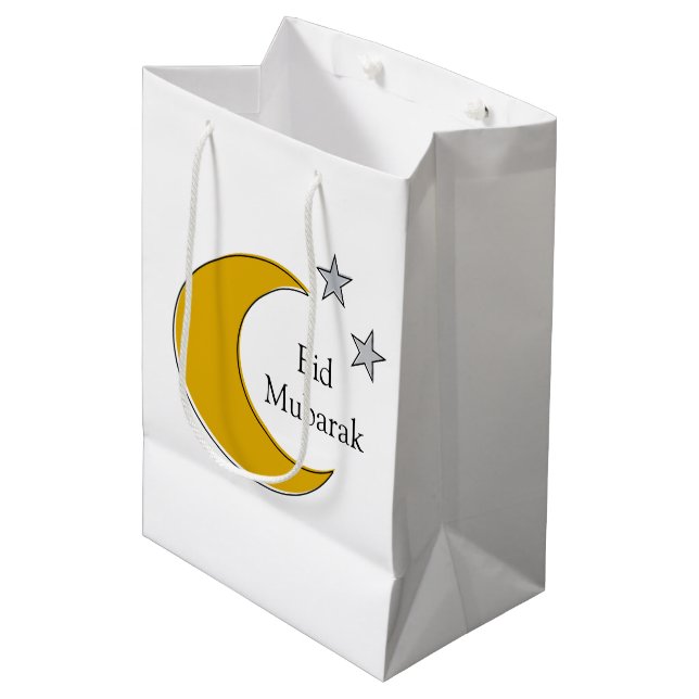 Mediana Bolsa de regalo personalizable de Eid (Angulo Anverso)