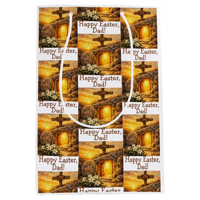 Mediana Bolsa de regalo personalizable de Pascua (Anverso)