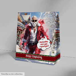 Mediana Bolsa de regalo personalizada de Papá Noel Recuerd