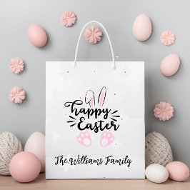 Mediana Bolsa de regalo personalizada de Pascua feliz