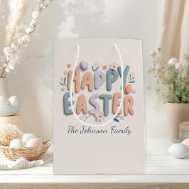 Mediana Bolsa de regalo personalizada de Pascua feliz
