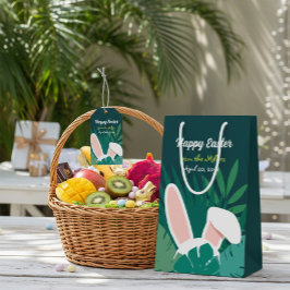 Mediana Bolsa de regalo personalizada del conejo de Pascua