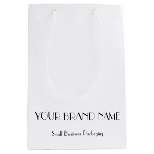 Mediana Bolsa de regalo personalizada minimalista para emb