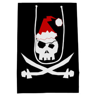 Mediana Bolsa de regalo Pirate Santa Medium