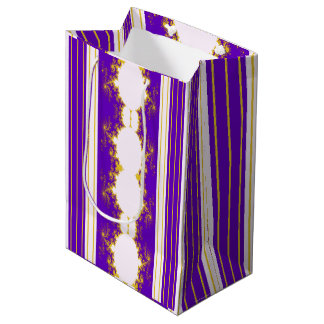 Mediana Bolsa de regalo púrpura fractal de Navidad