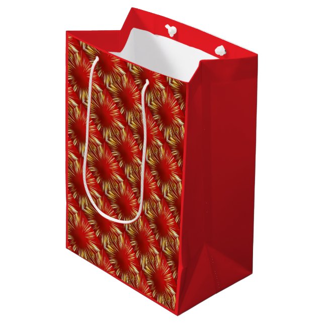 Mediana Bolsa de regalo roja (Angulo Anverso)