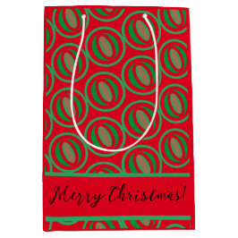 Mediana Bolsa de regalo roja/verde de tamaño mediano