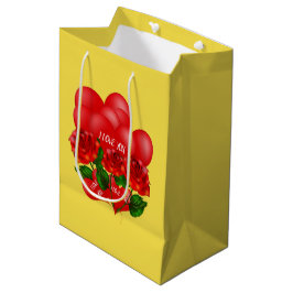 Mediana Bolsa de regalo romántica