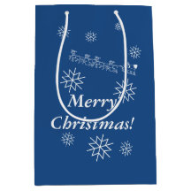 Bolsa de regalo - Santa y Sleigh en Nieve