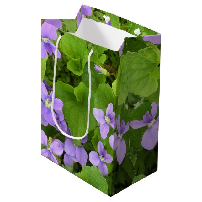 Mediana Bolsa de regalo - Violetas de hierba (Angulo Anverso)