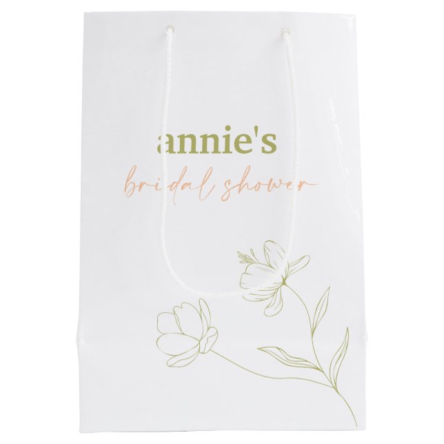 Mediana Bolsa de serpentín A115 de regalo de ducha retro n (Reverso)