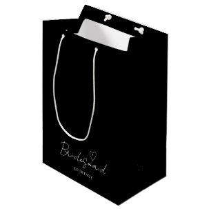 Mediana Bolsa simple de regalo de dama de honor personaliz