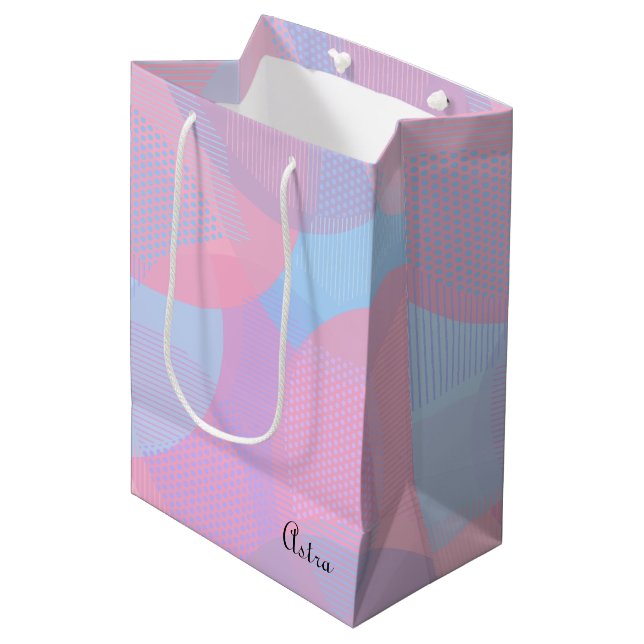 Mediana Círculo patrón de gran bolsa de regalo (Angulo Anverso)