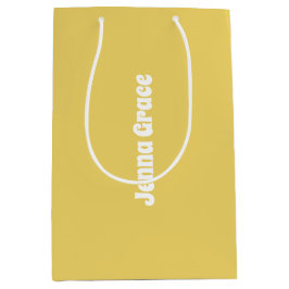 Mediana Color de tendencia - Bolsa de regalo de nombre med