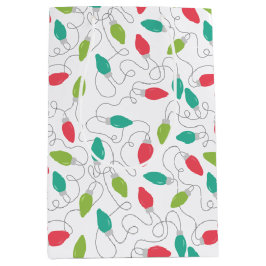 Mediana Colorida cadena de luces Navidades bolsa de regalo