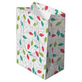 Mediana Colorida cadena de luces Navidades bolsa de regalo