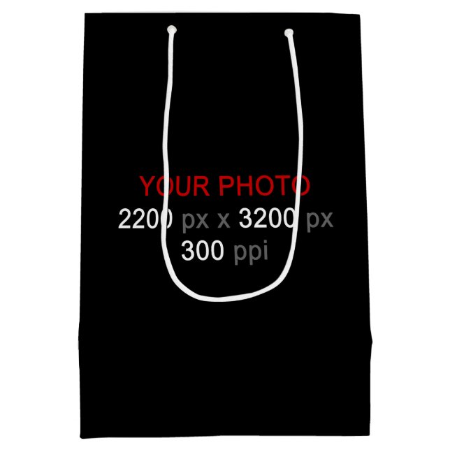 Mediana Crea tu propia bolsa de regalo de foto media (Reverso)