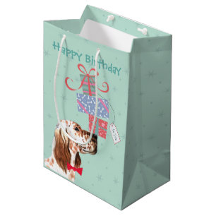 Mediana Cumpleaños presenta bolsa de regalo media para sen