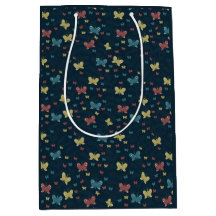 Diseño de bolsa de regalo de mariposas multicapa h