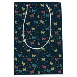 Mediana Diseño de bolsa de regalo de mariposas multicapa h