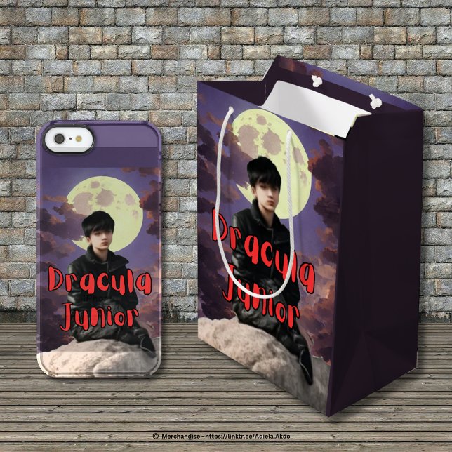 Mediana Drácula Junior - Bolsa de regalo media (DJ Gift Bag & Phone Case designed by Poet Adiela Akoo. Browse my store 4 more interesting finds now!)