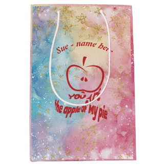 Mediana Eres la bolsa de regalo personalizada de Apple of