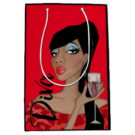 Mediana Fabulosa bolsa de regalo "African American Diva"