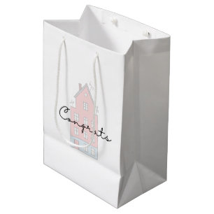 Mediana Felicidades por tu nueva bolsa de regalo para casa