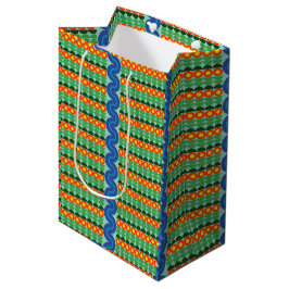 Mediana Flores naranjas - Bolsa de regalo media