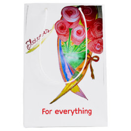 Mediana Flores para todo Bolsa de regalo