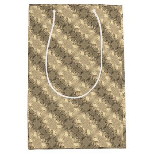 Mediana Gingko dorado deja una bolsa de regalo