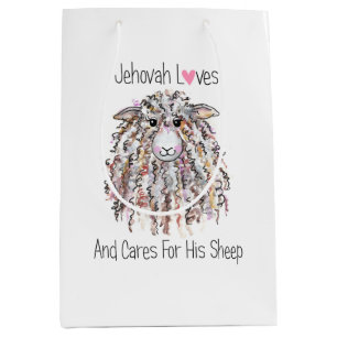 Mediana "Jehová ama a su oveja" Bolsa de regalo media