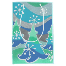 Mediana Medio de bolsa de regalo para árboles de invierno