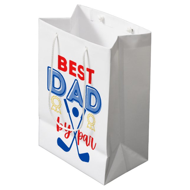 Mediana Mejor Papá Con Bolsa De Regalo De Par (Angulo Anverso)