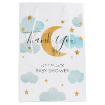 Moon & Stars Baby Shower Bolsa de regalo Medium 