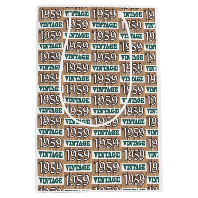 Mediana Nacido en 1959 con una bolsa de regalo (Anverso)