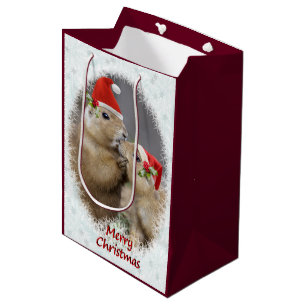 Mediana Navidades besan bolsa de regalo media