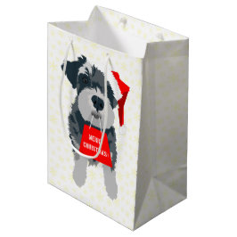 Mediana Navidades Mini Bolsa de regalo de perro de Santa H