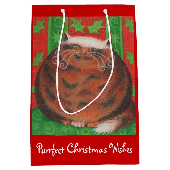 Mediana Navidades Navidades Pud Deseos bolsa de regalo roj (Anverso)