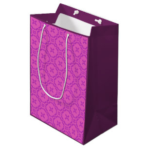 Mediana Patrón de tapiz galés, bolsa de regalo rosa media