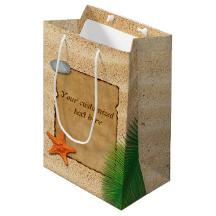 Mediana Pergamino sobre fondo de arena - Bolsa de regalo m