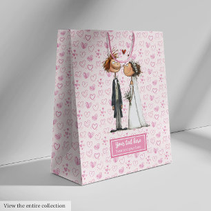 Mediana Personalizado Boda Pareja Bolsa de regalo Diversió