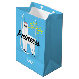 Mediana Princess Lama Design - Bolsa de regalo - Grande