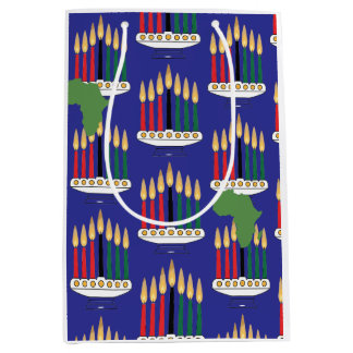 Mediana Resumen Bolsa de regalo geométrica de Kwanzaa