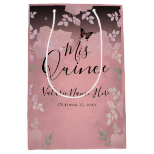 Mediana Rosas de moda Quinceanera Bolsa de regalo rosa med