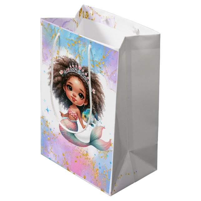 Mediana Splish Splash Sirmaid Fiesta Bolsa de regalo (Angulo reverso)