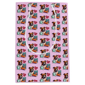 Mediana Staffy Books Bolsa de regalo de café en peony